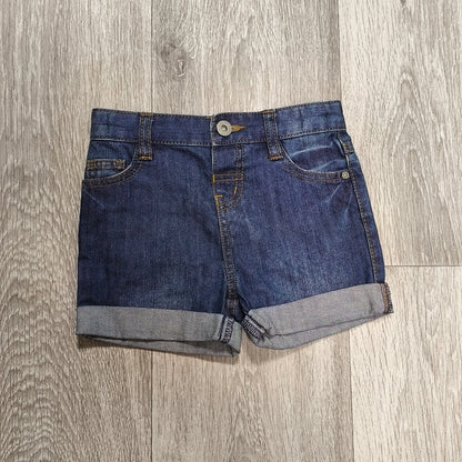Bluezoo Dark Wash Denim Shorts Cuffed Jean Shorts 18-24 Months