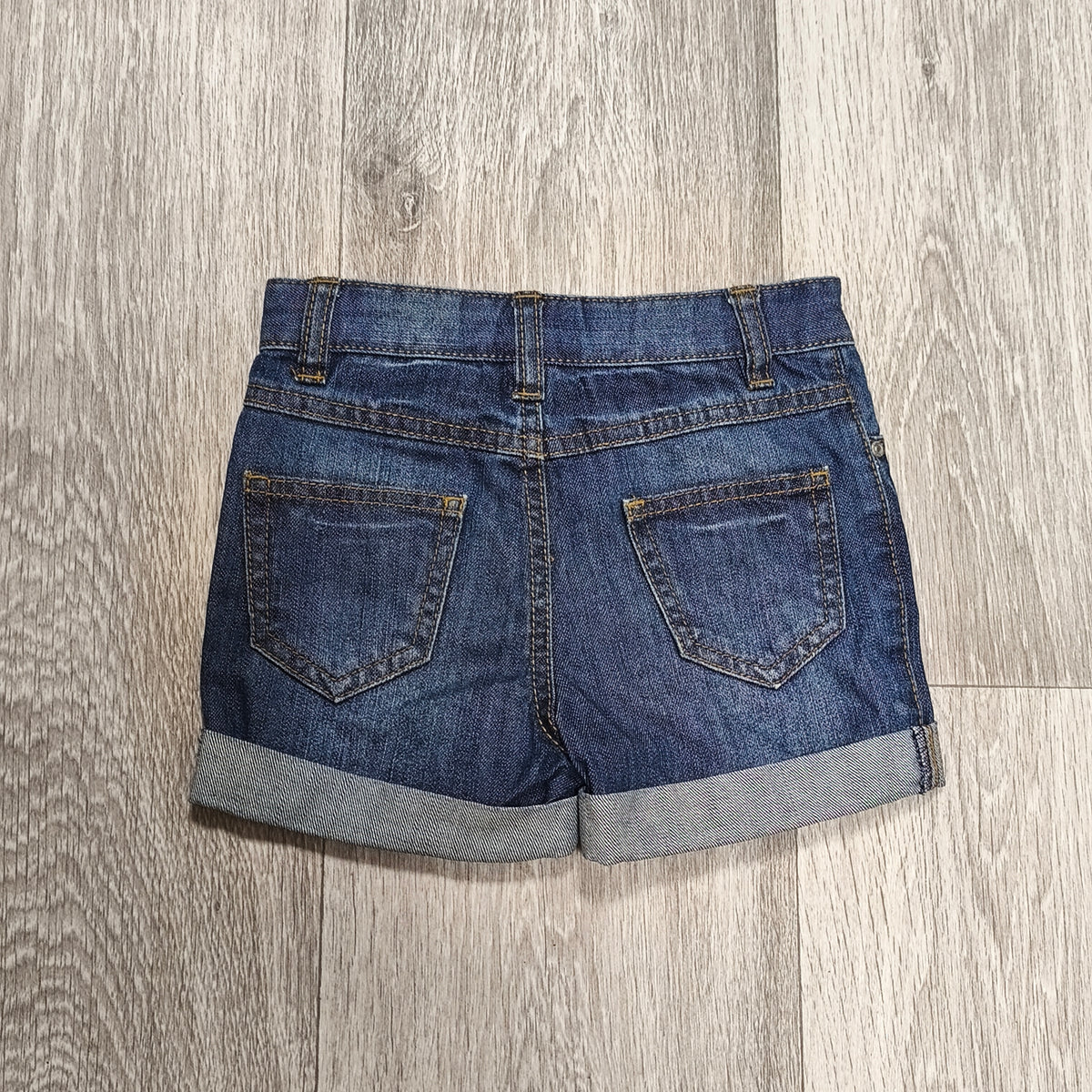 Bluezoo Dark Wash Denim Shorts Cuffed Jean Shorts 18-24 Months