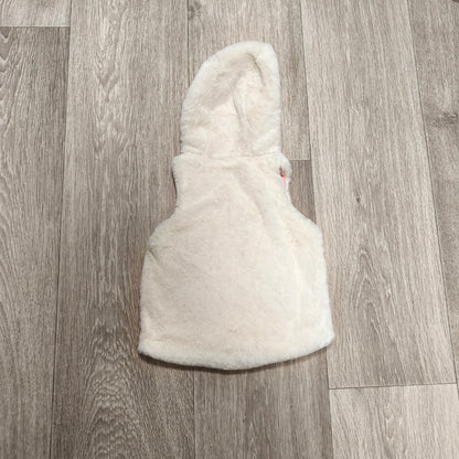 So Cute Baby Girls Cream Faux Fur Hooded Vest Bodywarmer Size 80 (9-12 Months)