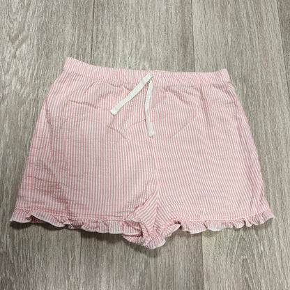 George Girls Pink White Striped Seersucker Shorts Ruffle Hem 11-12 Years