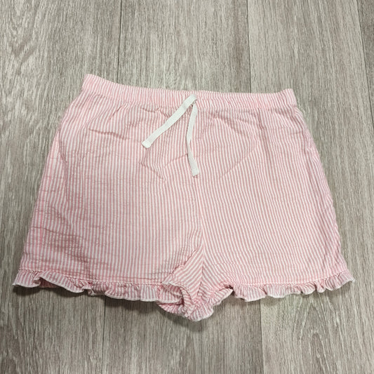 George Girls Pink White Striped Seersucker Shorts Ruffle Hem 11-12 Years