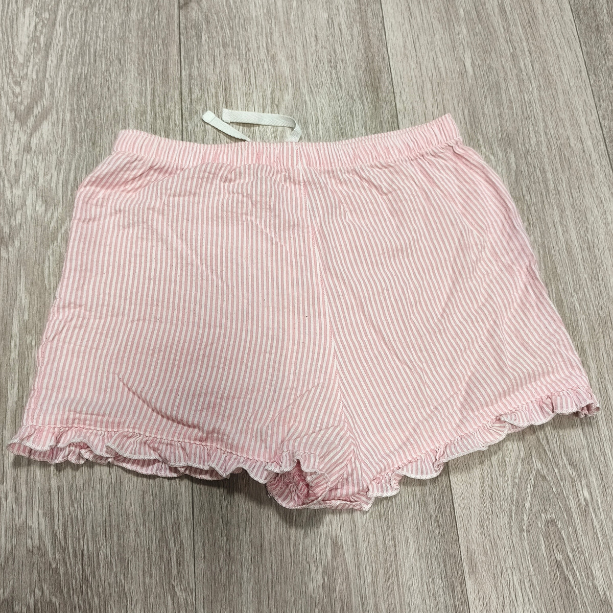 George Girls Pink White Striped Seersucker Shorts Ruffle Hem 11-12 Years