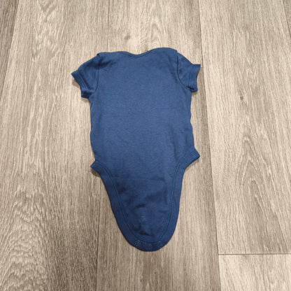 Primark Baby Blue Short Sleeve Bodysuit Onesie 3-6 Months 68cm