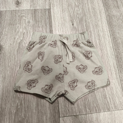 Disney Baby Simba Lion King Infant Shorts 0–3 Months Gray Check Print