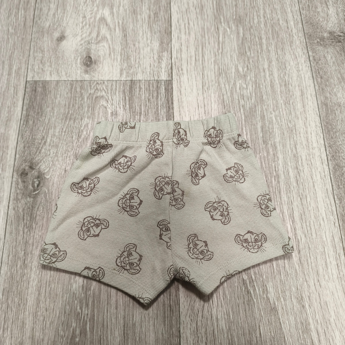 Disney Baby Simba Lion King Infant Shorts 0–3 Months Gray Check Print