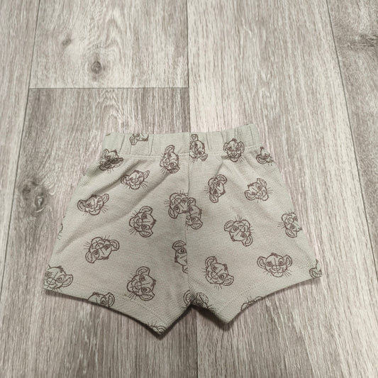 Disney Baby Simba Lion King Infant Shorts 0–3 Months Gray Check Print