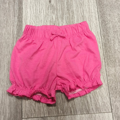 George First Size Pink Baby Bloomer Shorts Elastic Waist Ruffle Legs