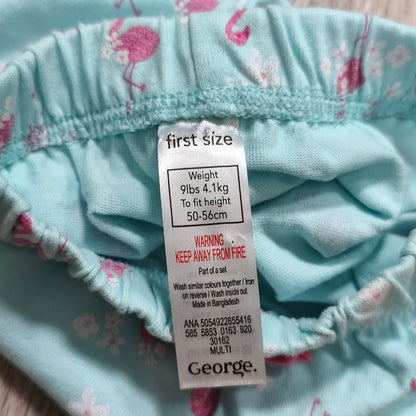 George Baby Flamingo Print Jersey Shorts First Size 50–56cm