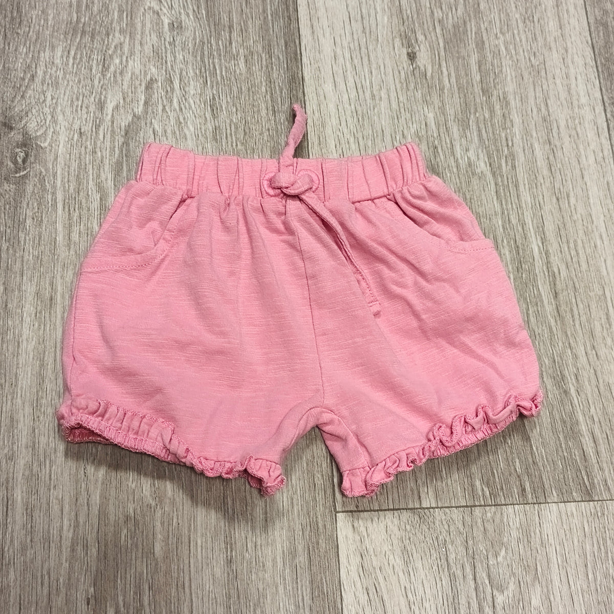Mini Club Newborn Pink Baby Shorts Ruffle Hem Cotton Elastane