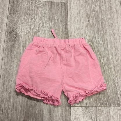 Mini Club Newborn Pink Baby Shorts Ruffle Hem Cotton Elastane