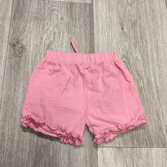 Mini Club Newborn Pink Baby Shorts Ruffle Hem Cotton Elastane