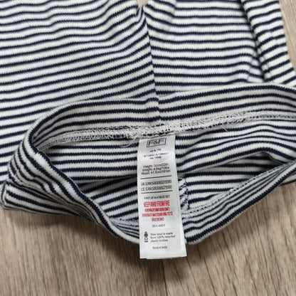 C&A Baby Pants Navy White Striped Cotton Trousers Unisex