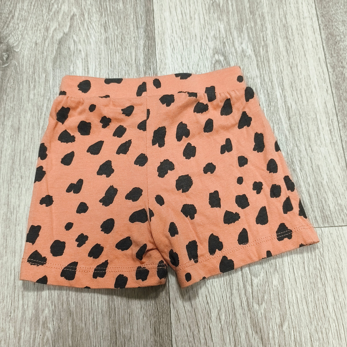 Primark Baby 6-9 Months Orange Black Animal Print Shorts
