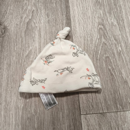 Disney Baby Primark Bambi Knotted Hat 0-3 Months Cream Print