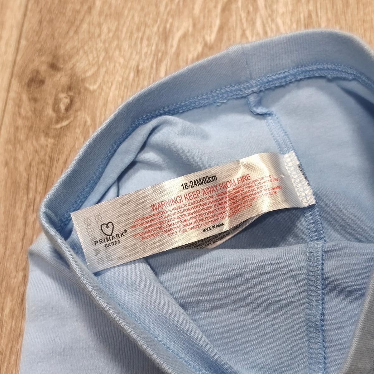 Primark Cares Baby Toddler Shorts 18–24 Months Light Blue Elastic Waist
