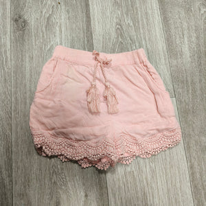 NEXT Girls Pink Lace Trim Shorts Tassel Drawstring Size 4 Years India