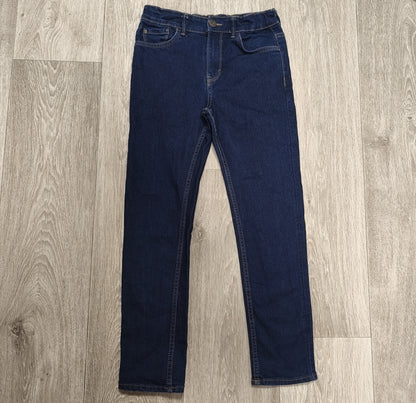 Kids Skinny Jeans Age 10 Years Dark Blue Denim Slim Fit 5-Pocket