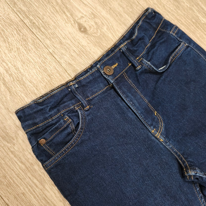 Kids Skinny Jeans Age 10 Years Dark Blue Denim Slim Fit 5-Pocket