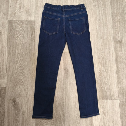 Kids Skinny Jeans Age 10 Years Dark Blue Denim Slim Fit 5-Pocket