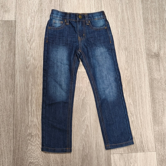 Infinity Kids Jeans Size 104 Boys Dark Blue Denim Straight Leg 3-4 Years