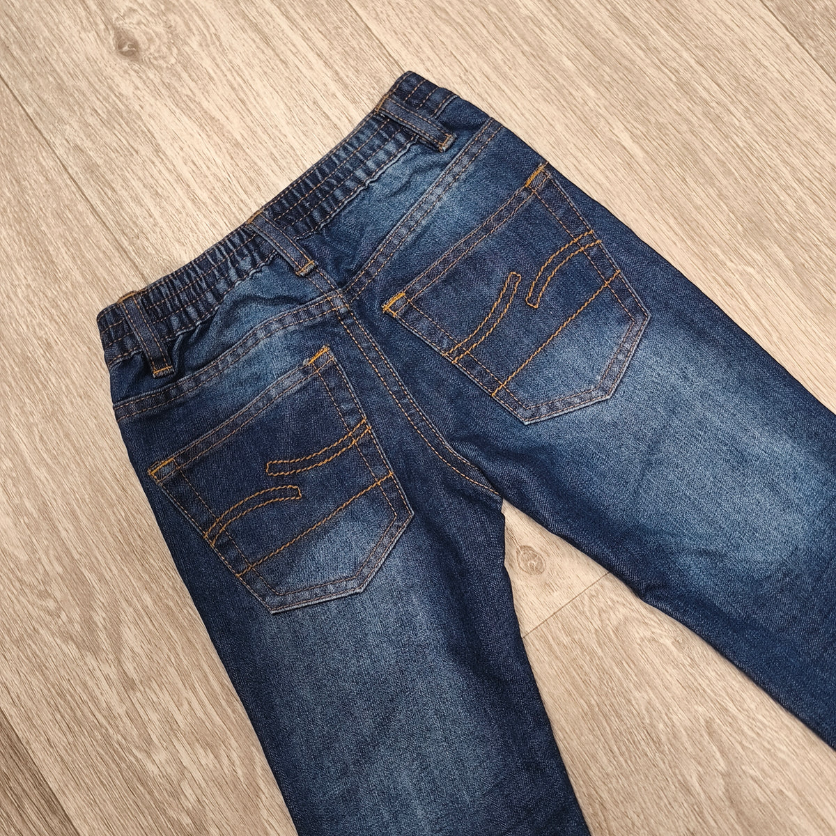 Infinity Kids Jeans Size 104 Boys Dark Blue Denim Straight Leg 3-4 Years