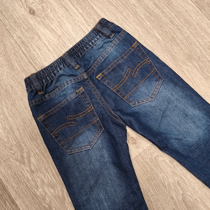 Infinity Kids Jeans Size 104 Boys Dark Blue Denim Straight Leg 3-4 Years