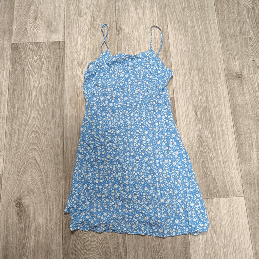 Primark Girls Blue Daisy Floral Cami Dress 11-12 Yrs 152cm Smocked Back