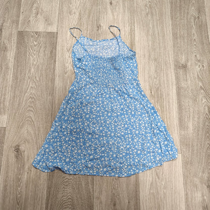 Primark Girls Blue Daisy Floral Cami Dress 11-12 Yrs 152cm Smocked Back