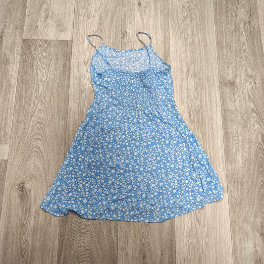 Primark Girls Blue Daisy Floral Cami Dress 11-12 Yrs 152cm Smocked Back