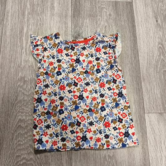 Mothercare Baby Girl Floral Top 18-24 Months 92cm Cat Ruffle Tee