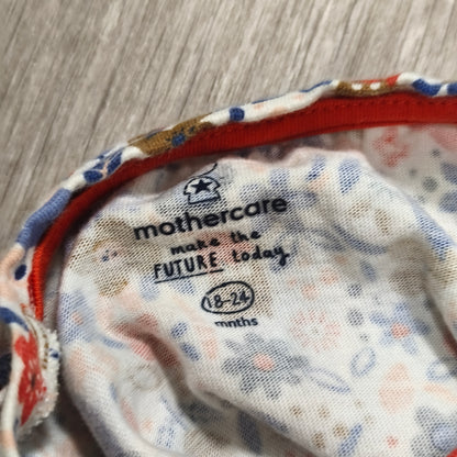 Mothercare Baby Girl Floral Top 18-24 Months 92cm Cat Ruffle Tee