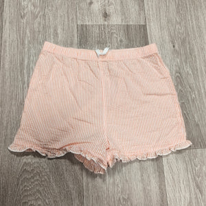George Girls Shorts 11-12 Years Peach Stripe Ruffle Hem Elastic Waist