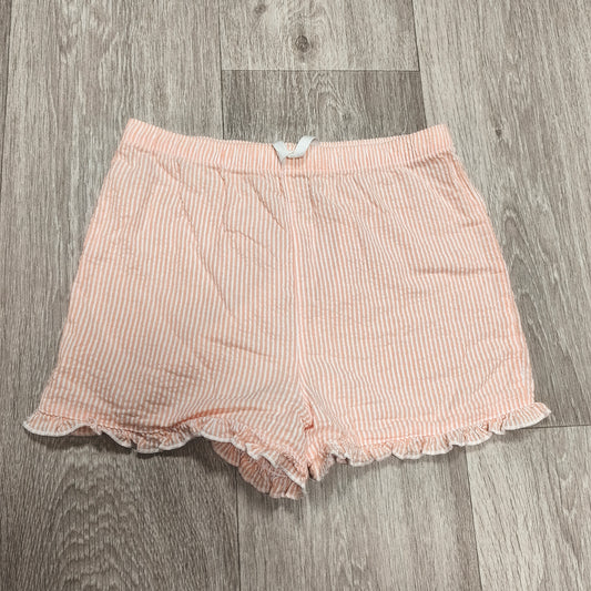 George Girls Shorts 11-12 Years Peach Stripe Ruffle Hem Elastic Waist