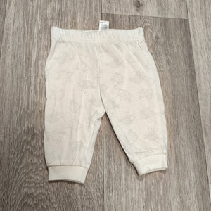 Tu Baby Joggers 0-3 Months Organic Cotton Sheep Print Cream Pants