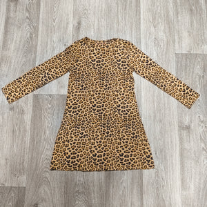 Nutmeg Girls Leopard Print Long Sleeve Dress Age 10-11 Years Viscose