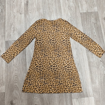 Nutmeg Girls Leopard Print Long Sleeve Dress Age 10-11 Years Viscose