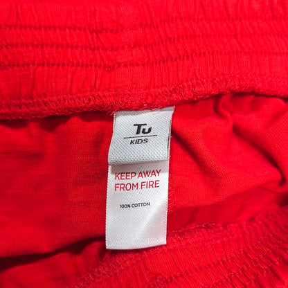 Tu Kids Red Shorts 5YRS 110CM 100% Cotton Drawstring Elastic Waist Summer
