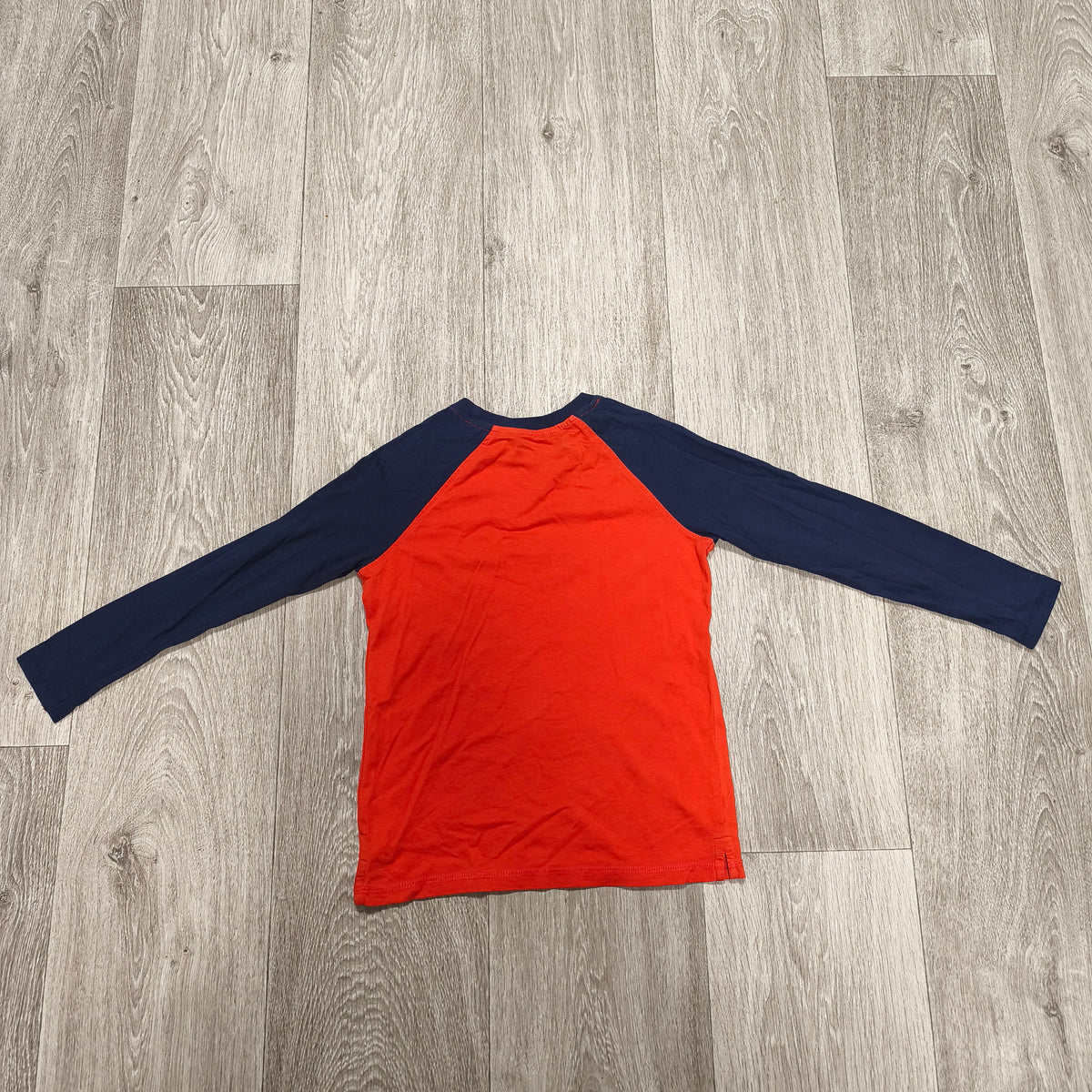 George Boys Long Sleeve T-Shirt 6-7 Yrs Awesome Car Raglan Orange Navy