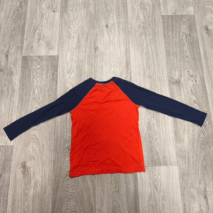George Boys Long Sleeve T-Shirt 6-7 Yrs Awesome Car Raglan Orange Navy