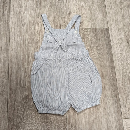 George Baby 0-3M Blue Striped Bear Dungarees Romper Overalls Shorts