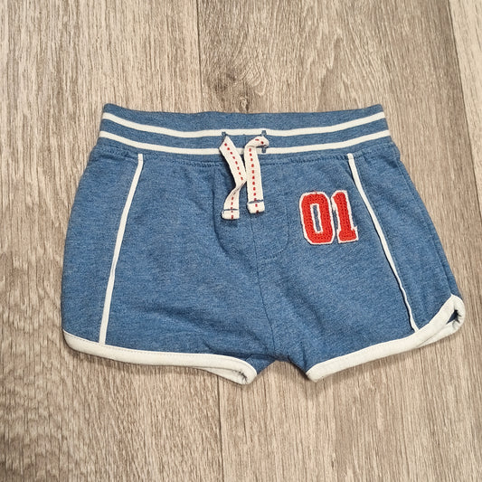 Next Baby Blue Cotton Shorts Up To 3 Months 01 Drawstring Sport Shorts