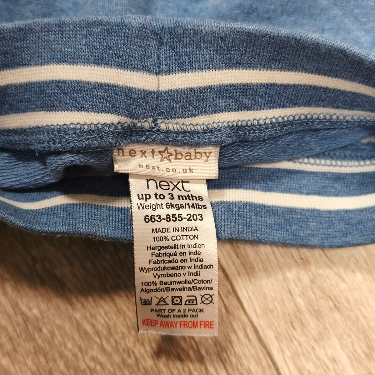 Next Baby Blue Cotton Shorts Up To 3 Months 01 Drawstring Sport Shorts