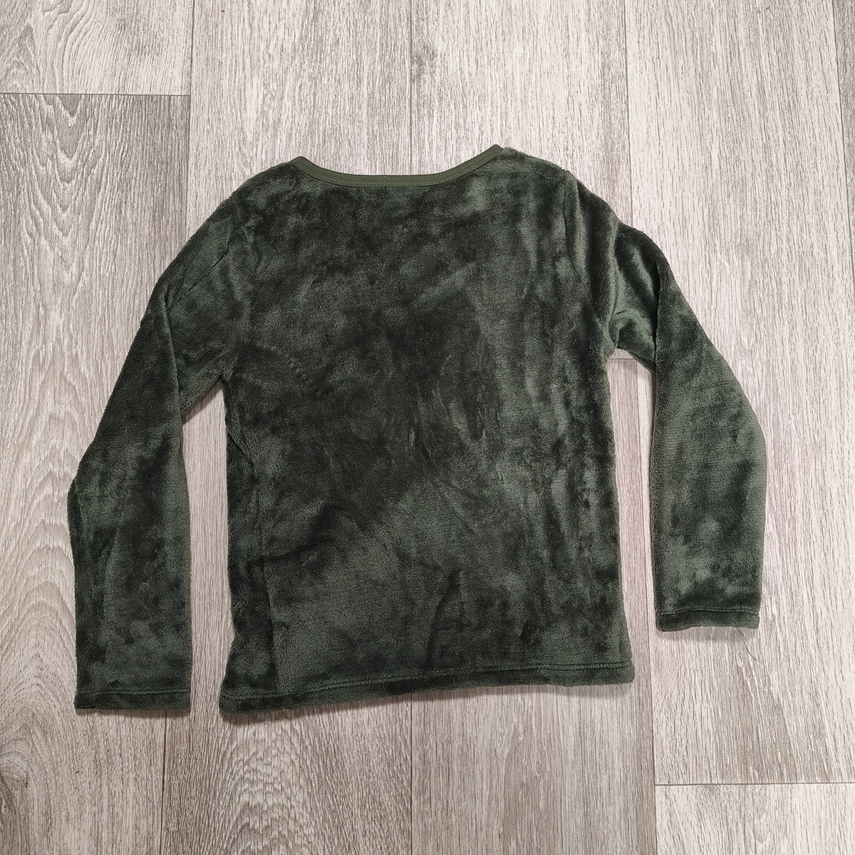 Pepco Kids Fleece Top 7-8 Years Green Super Snoozer Camo Long Sleeve