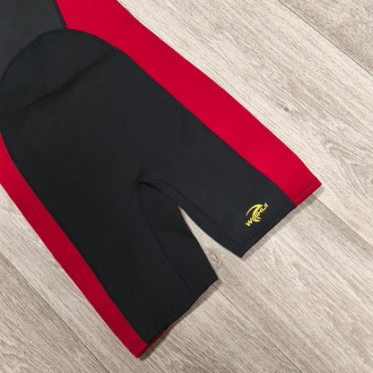 WAIHUI Kids Shorty Wetsuit 11-12 Yrs 152cm Black Red Neoprene Surf