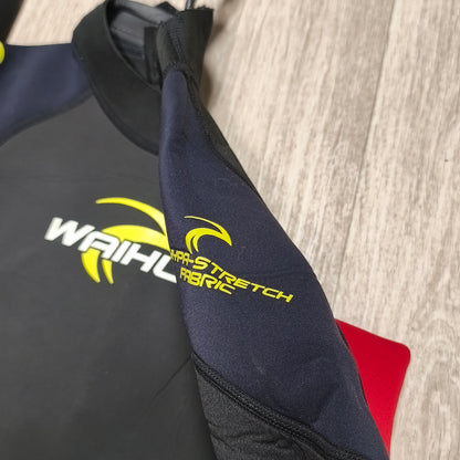 WAIHUI Kids Shorty Wetsuit 11-12 Yrs 152cm Black Red Neoprene Surf