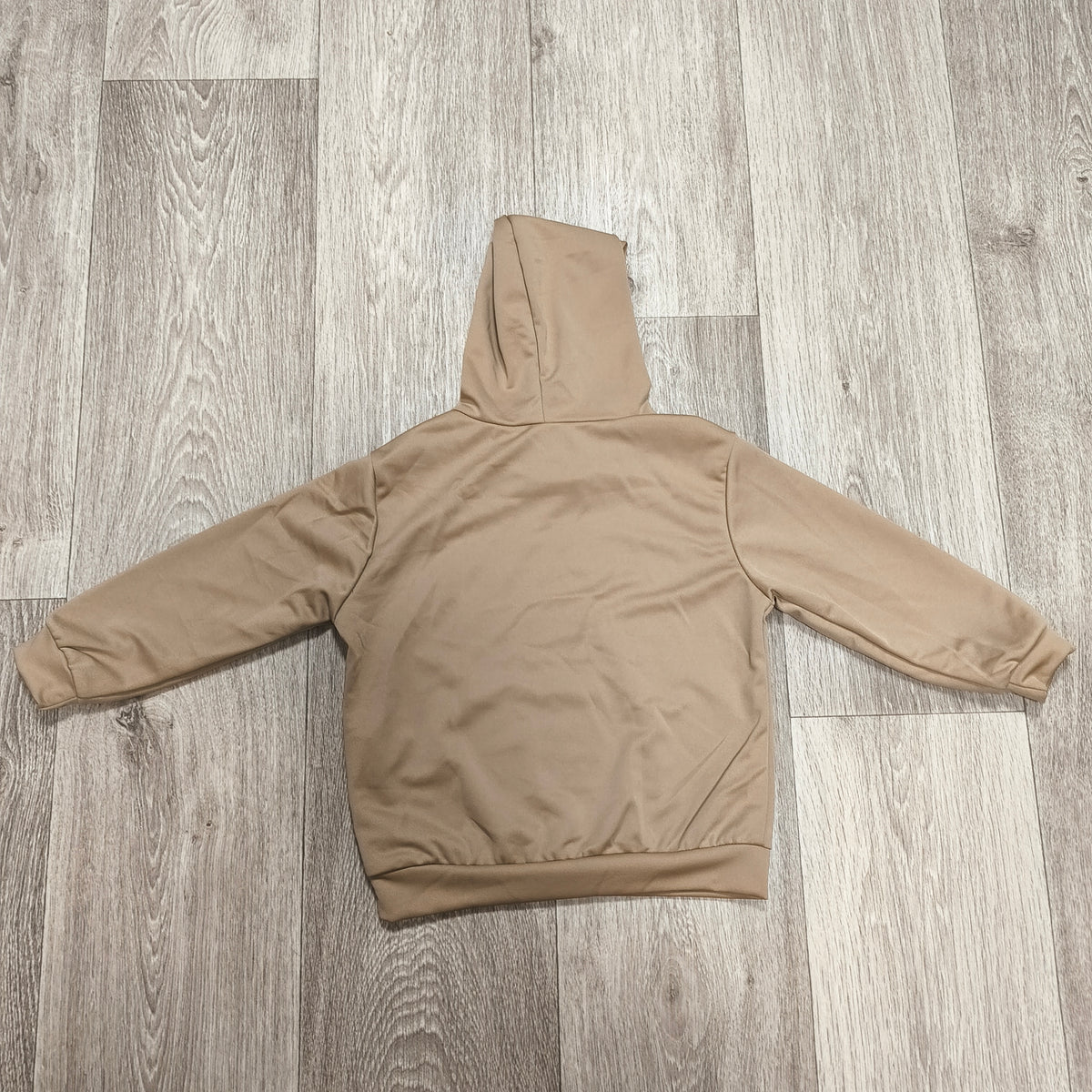 SHEIN Kids Beige Solid Pullover Hoodie Long Sleeve Size 5Y