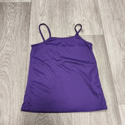 YD Girls Purple Cami Top 9-10 Years 140cm Spaghetti Strap Sleeveless Tank