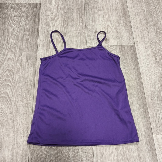 YD Girls Purple Cami Top 9-10 Years 140cm Spaghetti Strap Sleeveless Tank