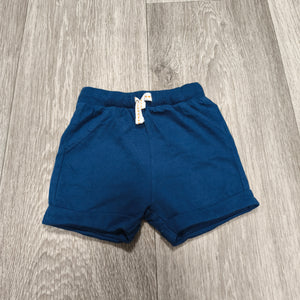F&F Baby Shorts Up To 3M 62cm Navy Blue Jersey Drawstring Pockets