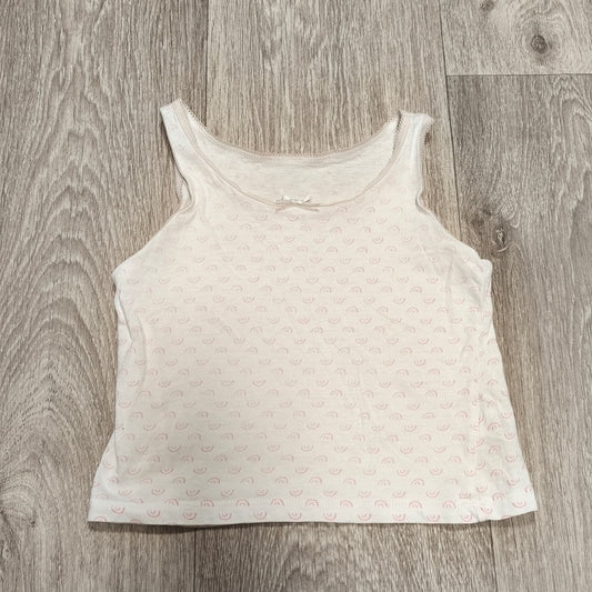 George Girls Vest Tank Top 3-4 Years 98-104cm Pink Rainbow Print